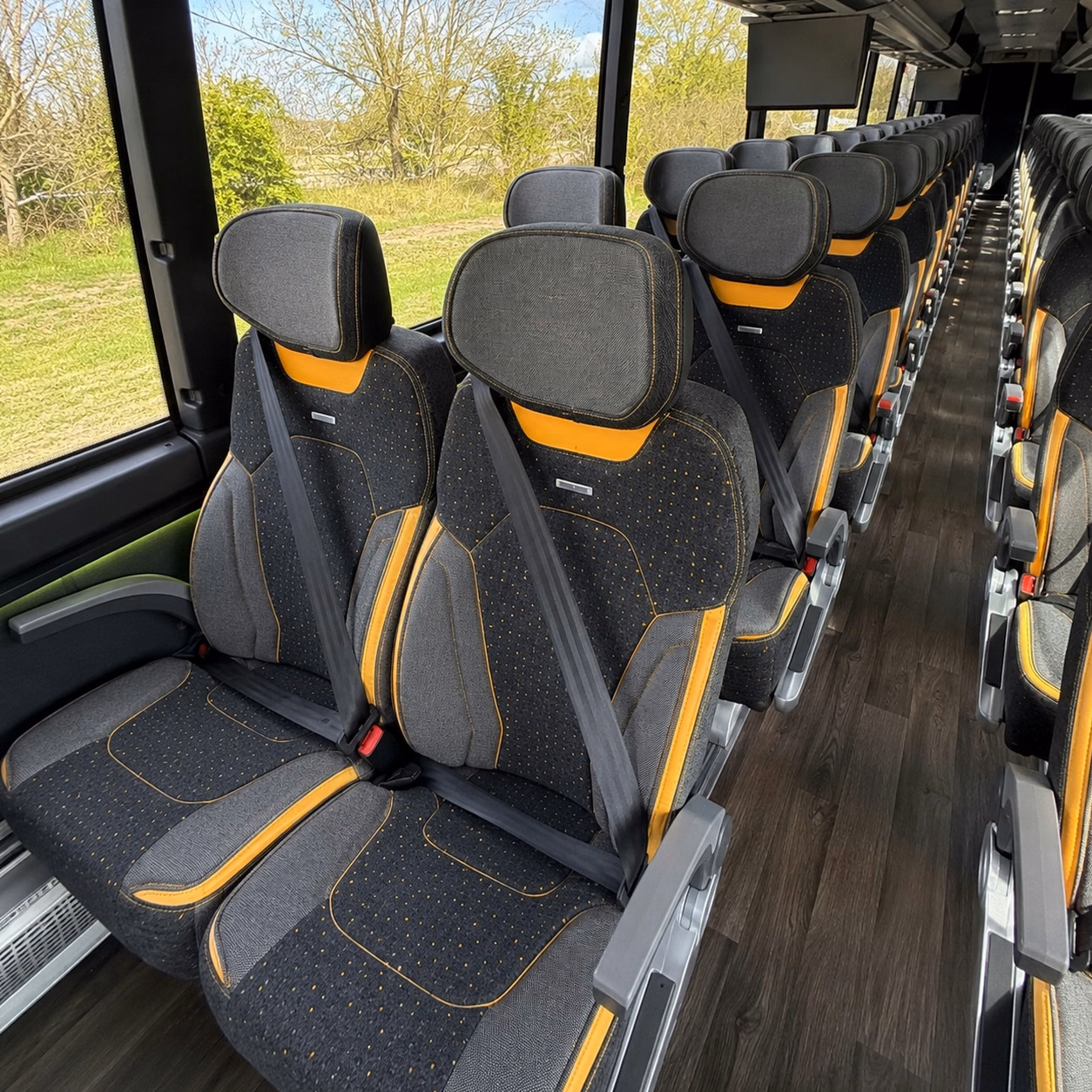 charter bus rentals for corporate retreats client events and executive transportation in corona