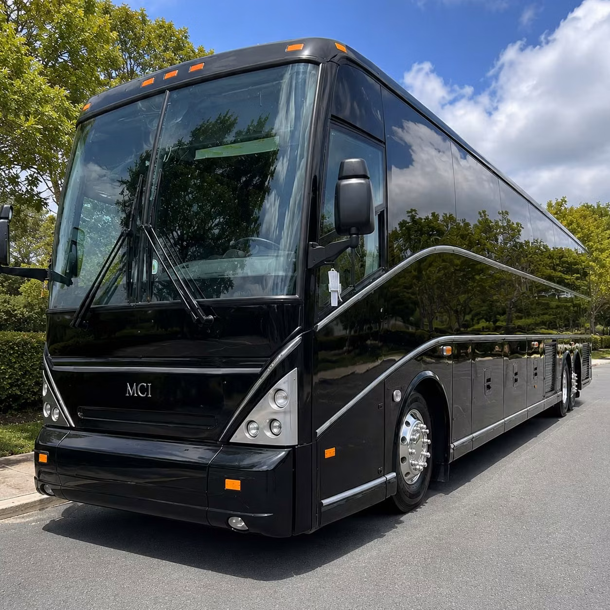 corona charter bus rental fleet