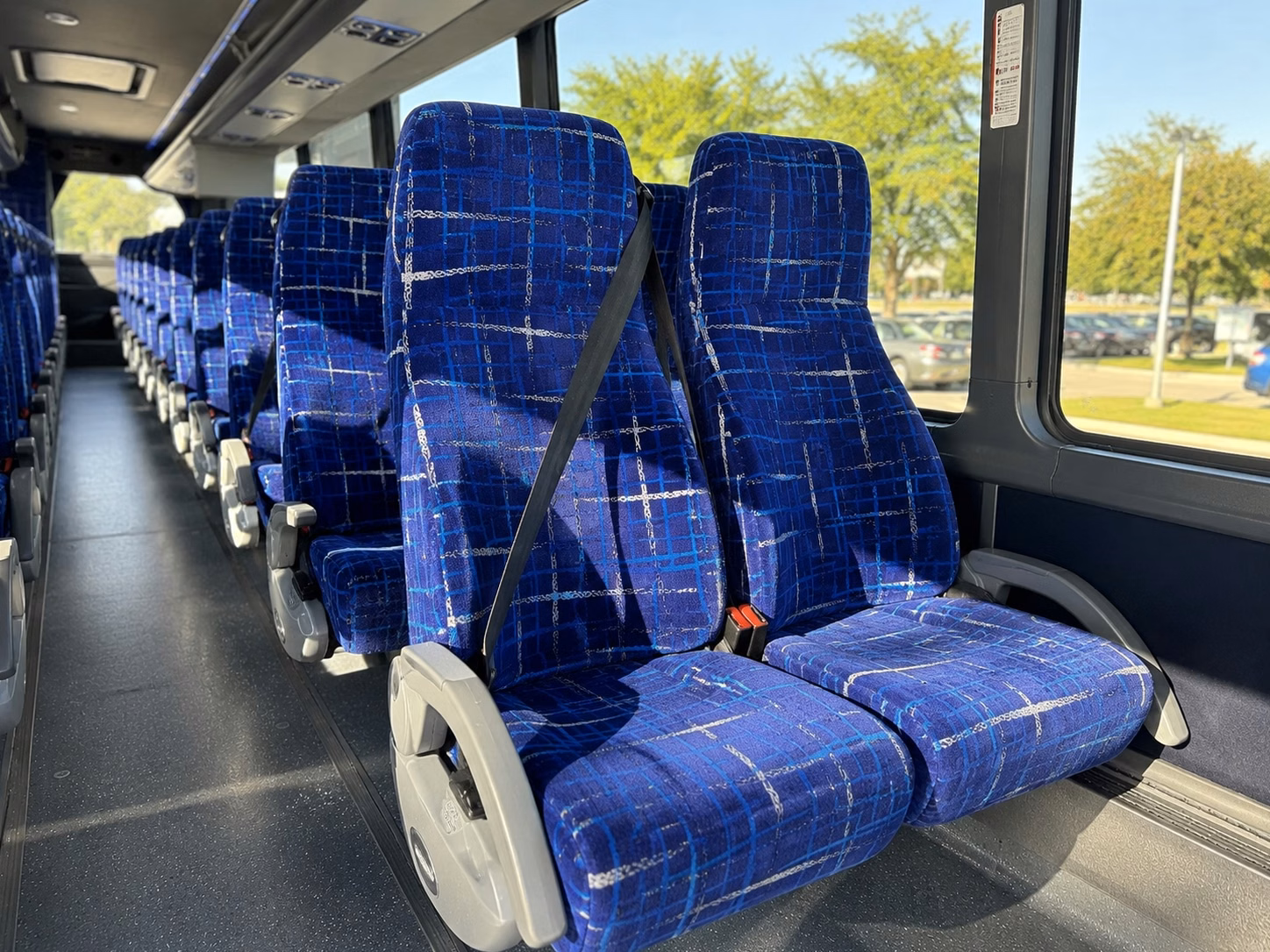 corona charter bus rental inside